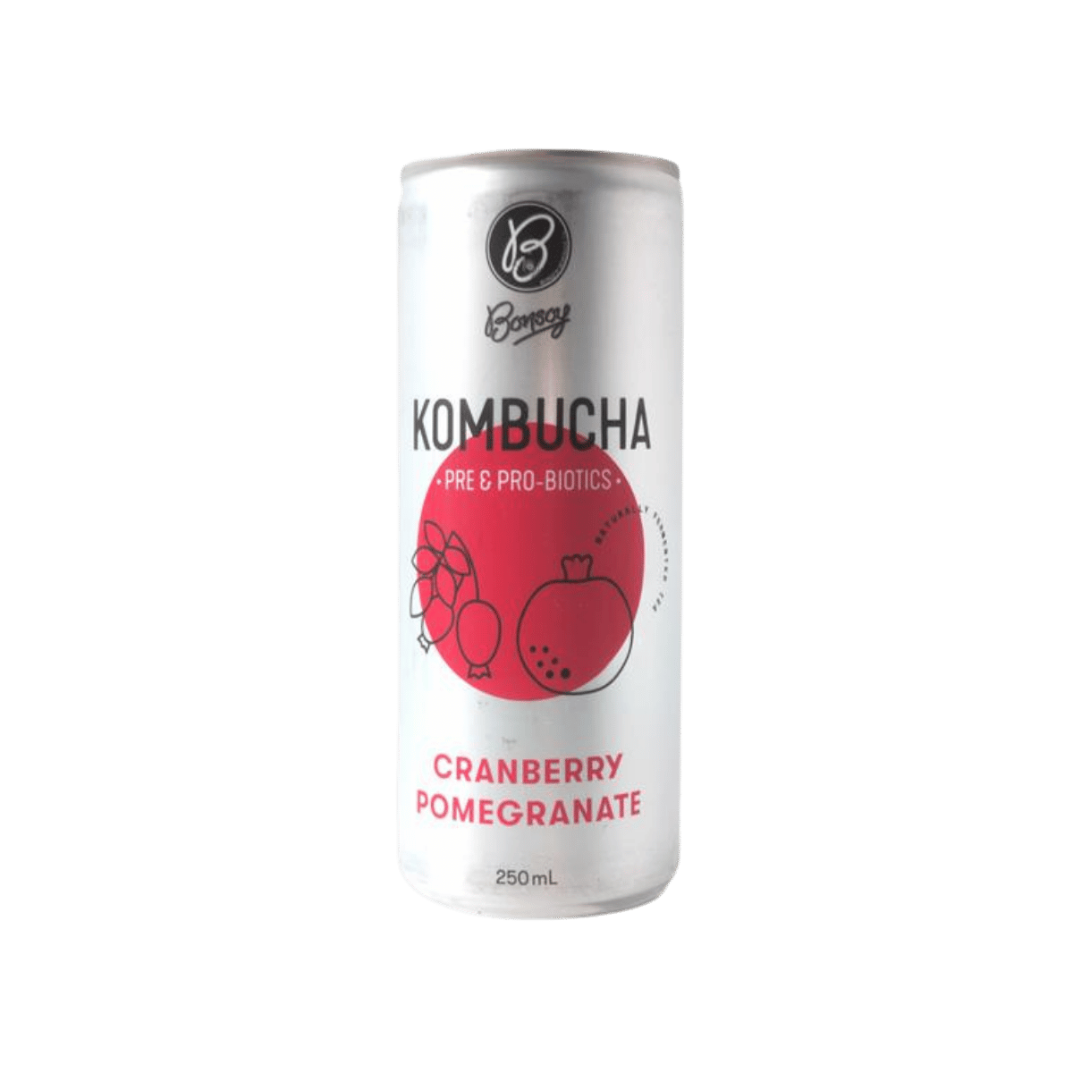 Bonsoy Kombucha Cranberry Pomegranate 250ml (12 pack)