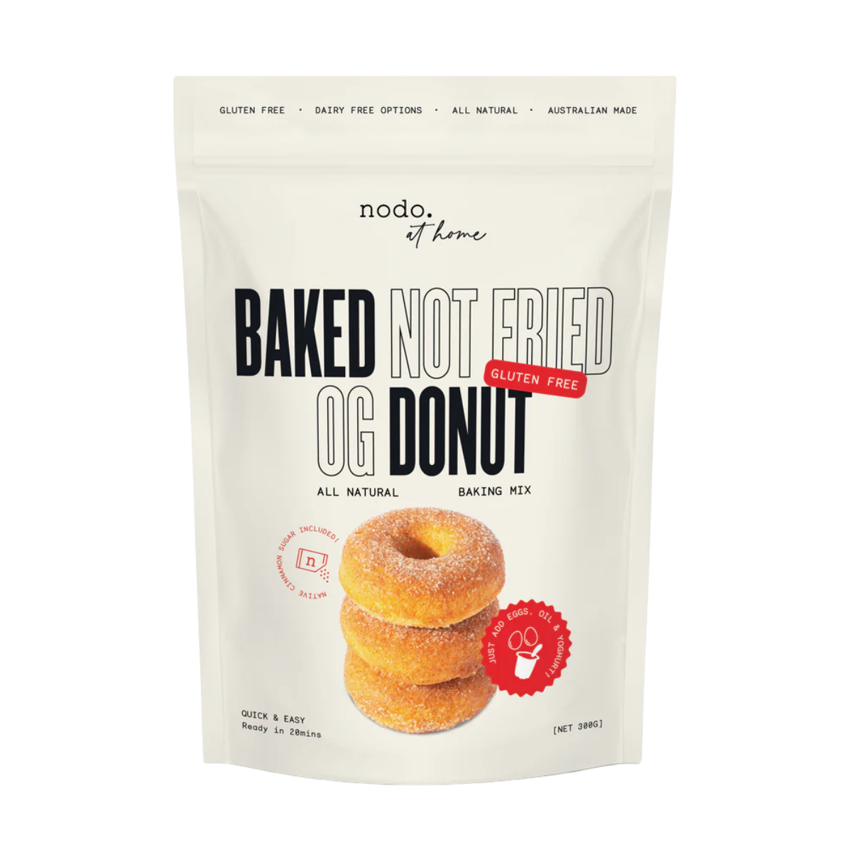 Nodo Baked Not Fried Donut Mix 300g (6 pack)